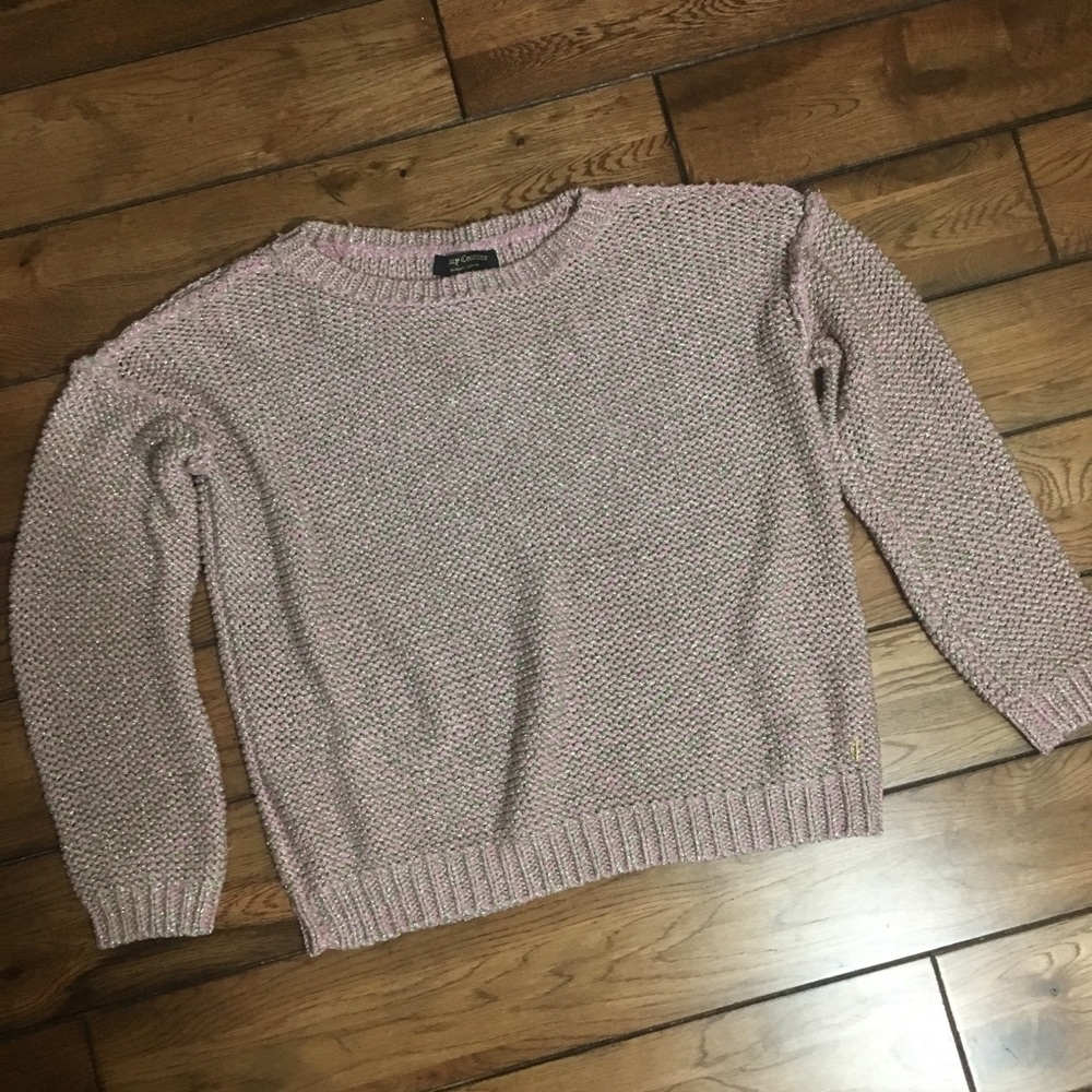 Juicy Couture pink and sparkly gold sweater xl